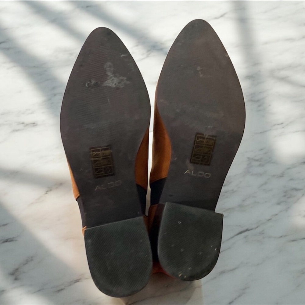 🚨EUC Aldo Tan Suede Ankle Booties - Picture 6 of 7